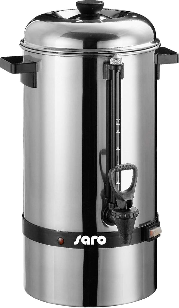 Aparat de cafea Gastro cu filtru rotund model Saromica 6005 Aparat de cafea industrial (6,75 litri, 40 de cești de cafea, funcție de preparare și menținere la cald), argintiu 317-1000