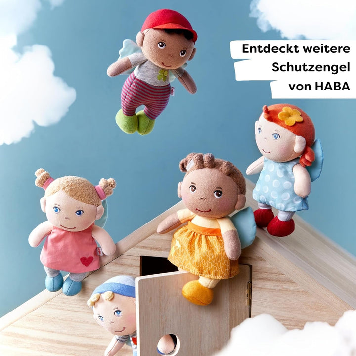HABA Guardian Angel Mats - Păpușă textilă de pluș (15 cm), cadou de bun venit ideal pentru bebeluși și copii mici - lavabilă la 30°C - 2011869001