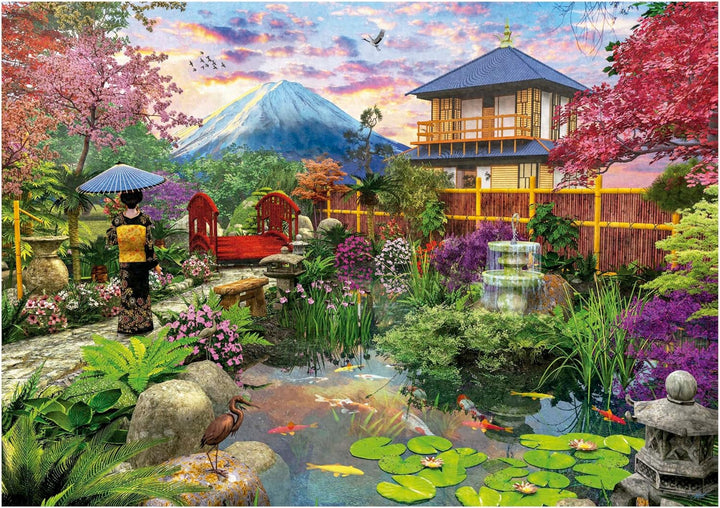 Educa - Puzzle de 1500 piese pentru adulti | Gradina Japoneza. Dimensiuni: 85 X 60 cm. Include lipiciul de puzzle Fixpuzzle. Pentru 14 ani (19937)