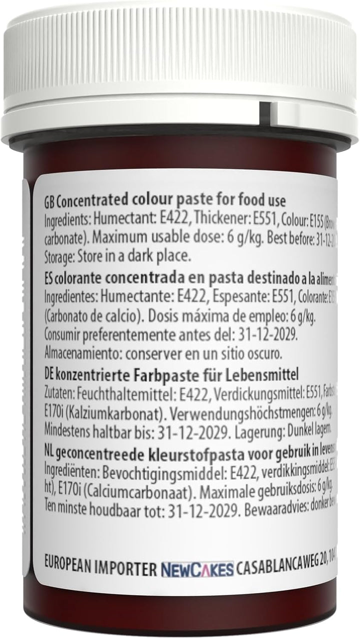 Sugarflair Lebensmittelfarbe Pasta Pastel Brown, Pasta Lebensmittel Farbe Für Fondant Und Marzipan, Spectral Concentrated Paste Colours - 25G