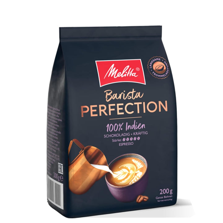 Melitta Barista Perfection 100% Brasilien, Ganze Kaffee-Bohnen 750G, Ungemahlen, Single-Origin-Kaffee, 100% Arabica-Bohnen, Langsame Trommelröstung, Crema Forte, Stärke 4