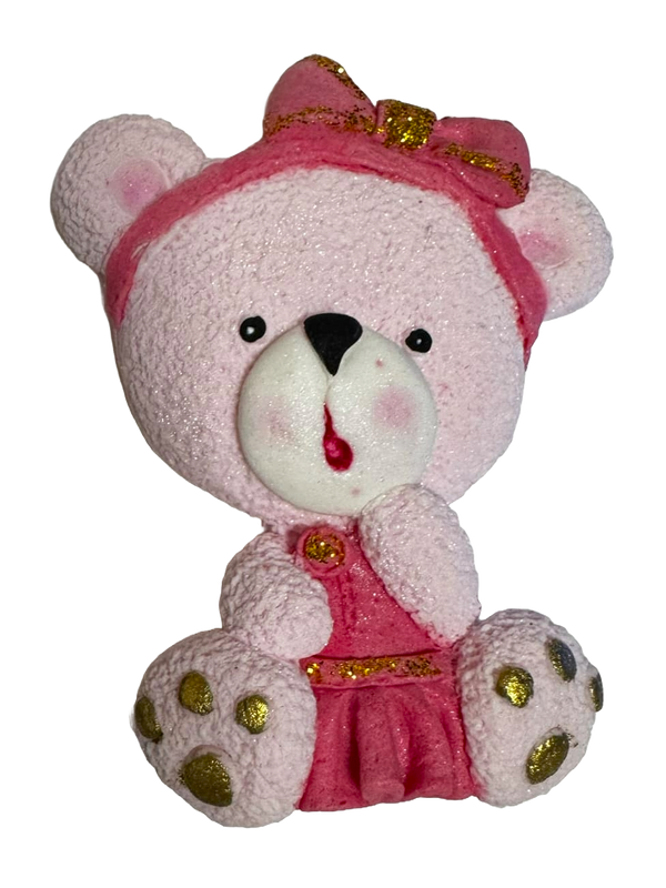 Edible decoration of sugar paste, teddy bear