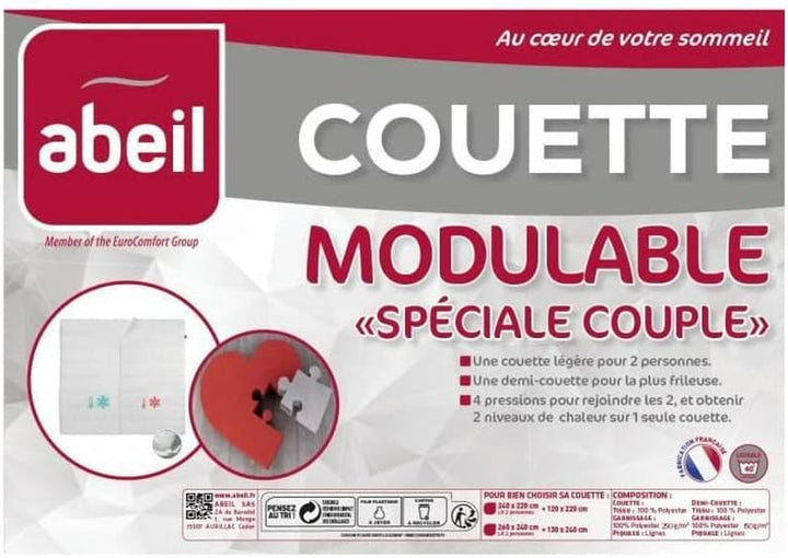 Abeil Couette Modulable Special Couple 220 X 240 Cm