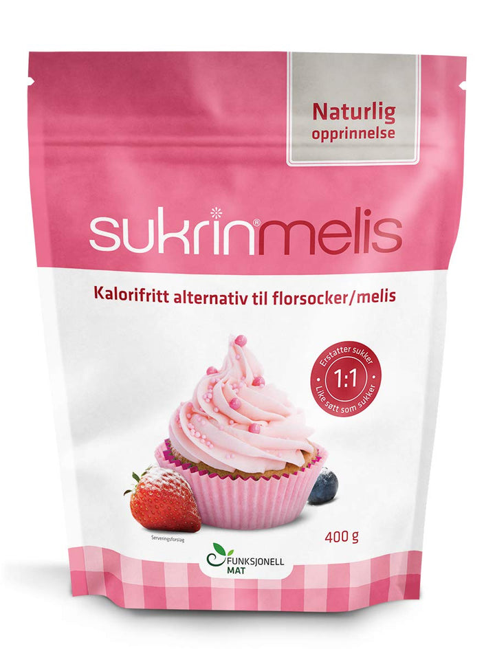 Sukrin Melis Zuckerersatz, Die Natürliche Alternative Zu Puderzucker Ohne Kalorien, 1Er Pack (1 X 400 G)