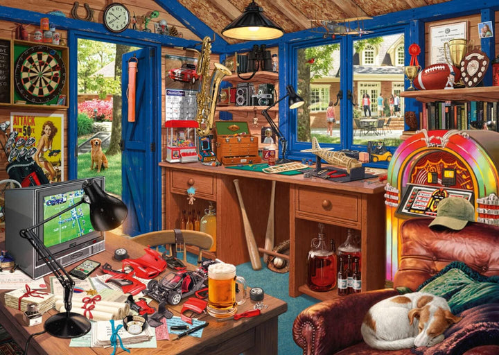 Schmidt Spiele 59977 Puzzle secret, Atelierul tatălui, puzzle jigsaw 1000 piese
