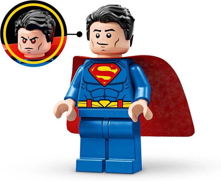 LEGO DC Superman Mech Vs. Lex Luthor - Jucărie de supererou cu 2 minifigurine - Figurină de acțiune construibilă cu brațe, picioare și degete mobile - Cadou pentru băieți și fete cu vârsta peste 6 ani 76302