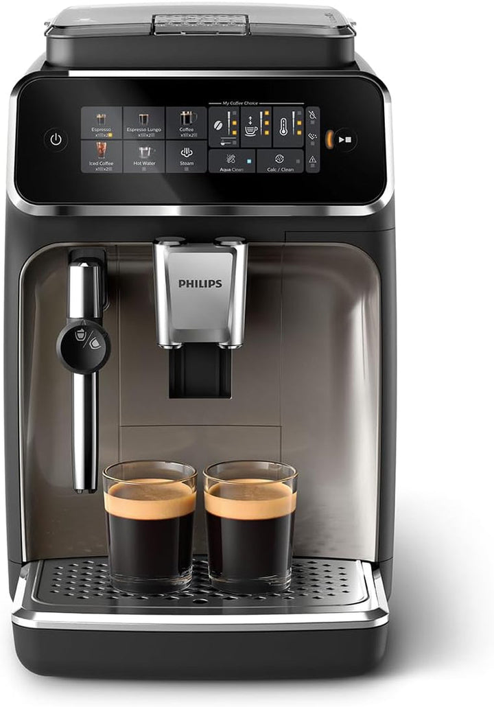 Aparat de cafea complet automat Philips Series 2200 - 2 tipuri de cafea, spumă de lapte clasică, afișaj tactil intuitiv, râșniță 100% ceramică, negru mat (EP2220/10)
