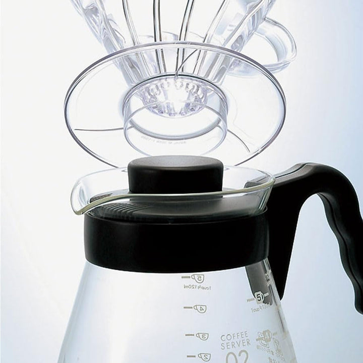 HARIO V60 Set de filtre de cafea 02 - negru (filtru de cafea) cu picurător, server, hârtie de filtru și lingură (40 buc.)