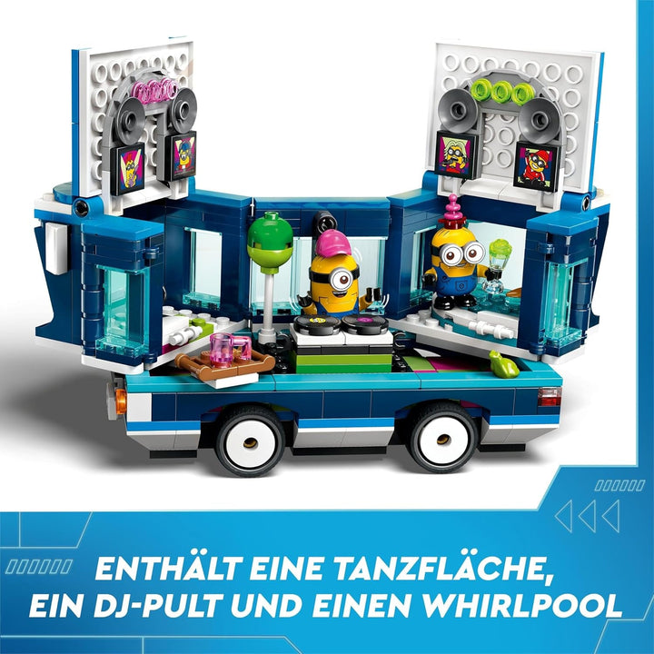 LEGO I - Simply Incorrigible 4 Minioni și autobuzul de petrecere, set de joacă pentru I - Simply Incorrigible 4, jucărie pentru copii, cadou creativ Minioni pentru băieți și fete de la 7 ani 75581