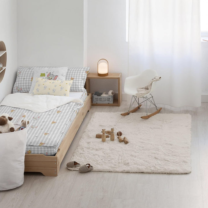 Belum | Plapumă 100% bumbac, model Tom Jerry Vichy, pentru paturi late de 90 cm (90 X 200 cm)