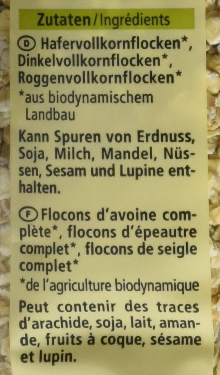 Bio 3-Korn Flocken, 500 G