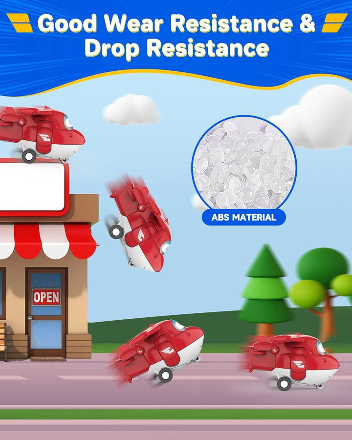 Super Wings Transform-A-Bots World Airport Crew - Seria 1 - Crew Collector's Pack - 15 figuri de jucărie - Figuri de 5,1 cm