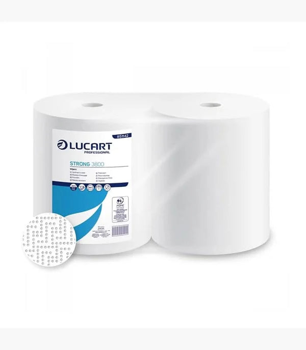 Lucart Strong 3800 - white industrial roll, 3 layers